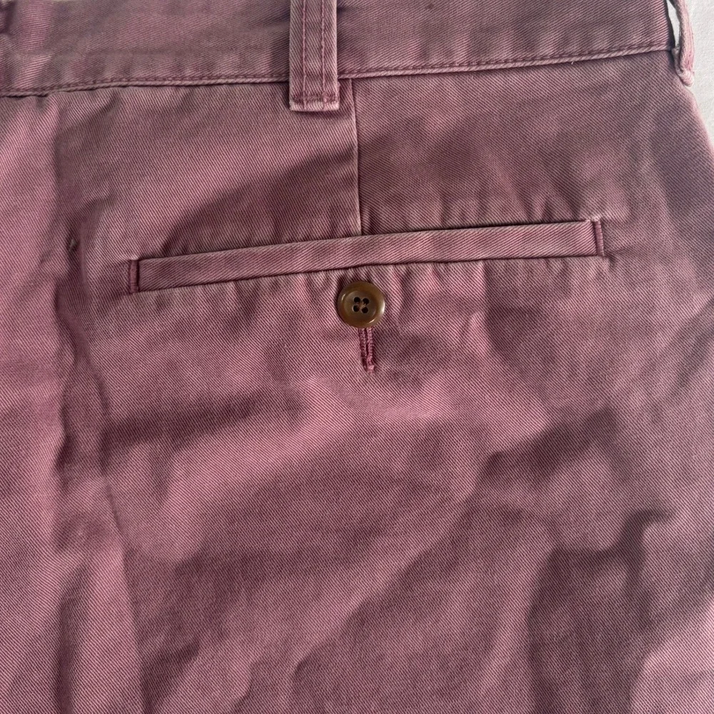 Vintage J.Crew Men's 36 Burgundy Plum Cotton Chino‎ Shorts Dadcore Golf Summer